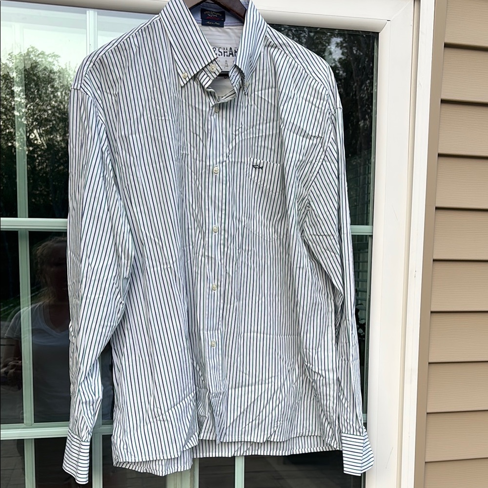 Paul and Shark green, blue and White Casual Button Down Shirt